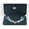 Image 4 : #8-10KT GOLD CULTURED PEARL &MORGANITE NECKLACE