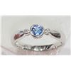 Image 2 : #9-10KT  WHITE GOLD TANZANITE & DIAMOND RING