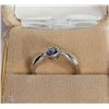Image 3 : #9-10KT  WHITE GOLD TANZANITE & DIAMOND RING