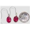 Image 2 : #11-14KT WHITE GOLD RUBY & DIAMOND EARRINGS