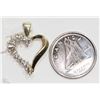 Image 2 : #12-10KT YELLOW-WHITE GOLD DIAMOND HEART PENDANT