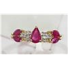 Image 1 : #13-10KT YELLOW-WHITE RUBY & DIAMOND RING