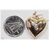 Image 2 : #15-10KT GOLD DIAMOND HEART-SHAPED PENDANT