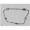 Image 1 : #17-14KT WHITE GOLD TANZANITE BRACELET