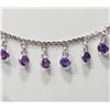 Image 2 : #18-STERLING SILVER AMETHYST NECKLACE
