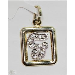 #20-10KT GOLD DIAMOND PENDANT