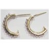 Image 2 : #30-10KT YELLOW-WHITE GOLD DIAMOND EARRINGS