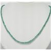 Image 1 : #33-14KT GOLD CLASP EMERALD NECKLACE