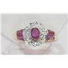 Image 1 : #34-10KT YELLOW -WHITE GOLD RUBY & DIAMOND RING