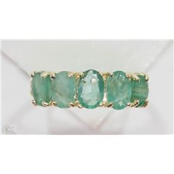 #36-10KT YELLOW GOLD EMERALD RING