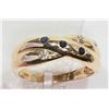 Image 2 : #38-14KT YELLOW GOLD BLUE SAPPHIRE &DIAMOND RING