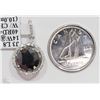 Image 2 : #42-14KT WHITE GOLD BLACK &WHITE DIAMOND PENDANT