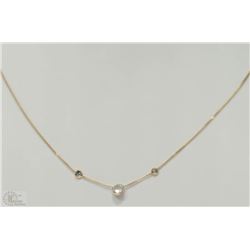 #43-14KT YELLOW GOLD DIAMOND NECKLACE