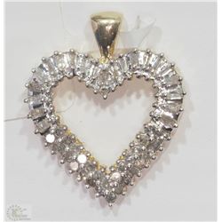 #46-10KT YELLOW-WHITE GOLD DIAMOND PENDANT