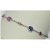 Image 1 : #48-14KT WHITE GOLD SAPPHIRE BRACELET