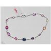Image 2 : #48-14KT WHITE GOLD SAPPHIRE BRACELET