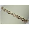 Image 1 : #49-14KT YELLOW-WHITE GOLD DIAMOND BRACELET