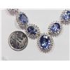 Image 3 : #50-14KT WHITE GOLD TANZANITE NECKLACE