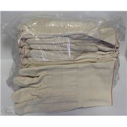 12 PAIRS OF SUPERIOR HOT MILL GLOVES SIZE LARGE