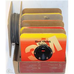 5 ROLLS OF ASST SIZE 3M HEAT SHINK TUBING