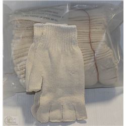12 PAIRS OF FINGERLESS GLOVE LINERS