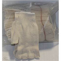 12 PAIRS OF FINGERLESS GLOVE LINERS
