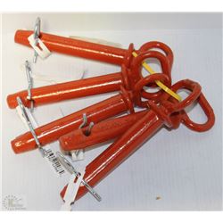 LOT OF FIVE 4" HITCH PINS