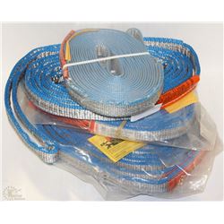 LOT OF 4 ASST SIZE LOADING SLINGS