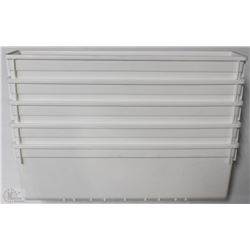LOT OF FIVE 2'X 3.5" STORAGE BINS
