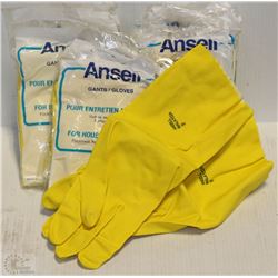 12 PAIRS OF ANSELL HOUSEKEEPING GLOVES SIZE LARGE