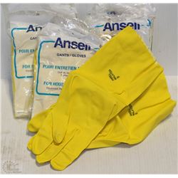 12 PAIRS OF ANSELL HOUSEKEEPING GLOVES SIZE LARGE