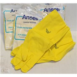 12 PAIRS OF ANSELL HOUSEKEEPING GLOVES SIZE LARGE