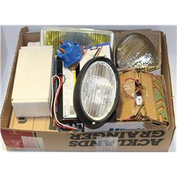 BOX OF ASST LIGHTS AND BALLASTS
