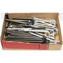 BOX OF ASSORTED LARGE HEX KEYS