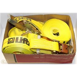 BOX WITH ASSORTED TIE DOWN STRAPS