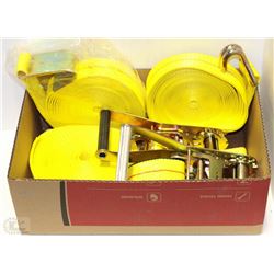 BOX WITH ASSORTED TIE DOWN STRAPS