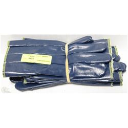 LOT OF BLUE RUBBER WORK GLOVES