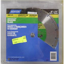 NORTON 10"X5/8" SEGMENTED RIM DIAMOND BLADE