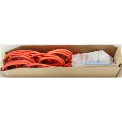 BOX OF BIT HOLDERS, WIRE UNWRAPPING TOOLS AND MORE