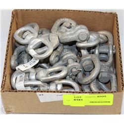 BOX OF ASSORTED CHAIN SWIVELS