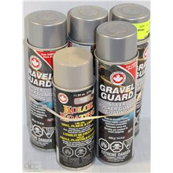 LOT OF ASSORTED GREY COLOR COATING SPRAY
