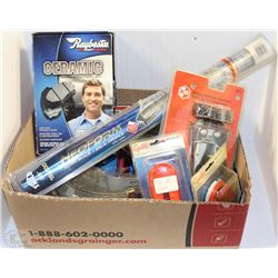 BOX WITH RAYBESTOS CERAMIC BRAKE SHOES, MARKER