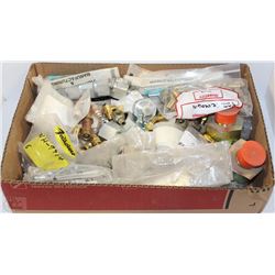 BOX OF ASSORTED CONNECTORS AND MORE