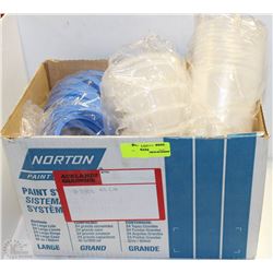 BOX OF ASST SMALL BINS WITH LIDS