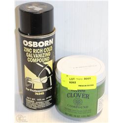 1 BOTTLE OF CLOVER COMPOUND AND 1 CAN OF ZINC