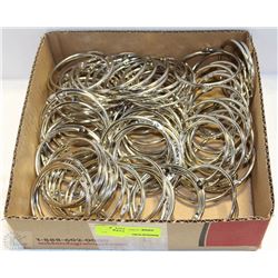 BOX OF 3" DIAMETER KEY RINGS AND EZ TOGGLE BOLTS