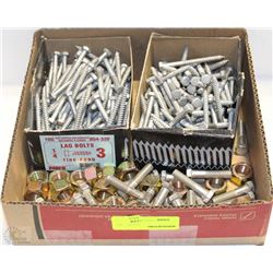 FLAT WITH ASST LAG BOLTS AND CAP BOLTS