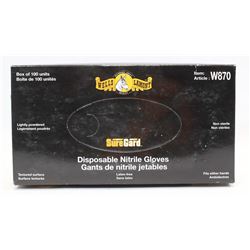 BOX OF WELLS LAMONT NITRILE GLOVES SIZE L