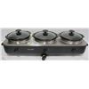 Image 1 : ORIGINAL CROCK POT 3 CROCK BUFFET