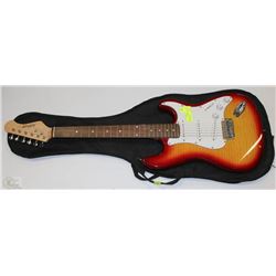 RED ELECTRIC GUITAR ASHBURY WITH BAG CASE